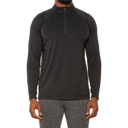 SAXX Roast Master Midweight Base Layer Top - Long Sleeve, Zip Neck in Black