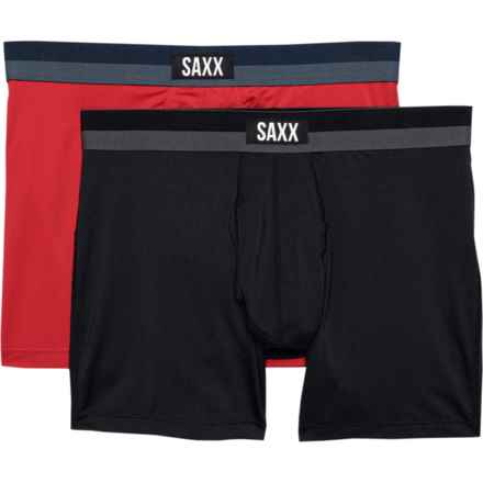 SAXX Sport Mesh Boxer Briefs - 2-Pack in Cherry/Black