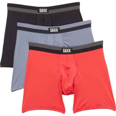 SAXX Sport Mesh Boxer Briefs - 3-Pack in Sunset/Stone/Black