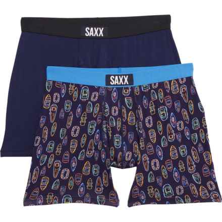 SAXX Ultra Supersoft Boxer Briefs with Fly - 2-Pack in Bunch O Boats/Maritime
