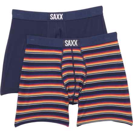 SAXX Vibe Boxer Briefs - 2-Pack in Field Stripe/Navy
