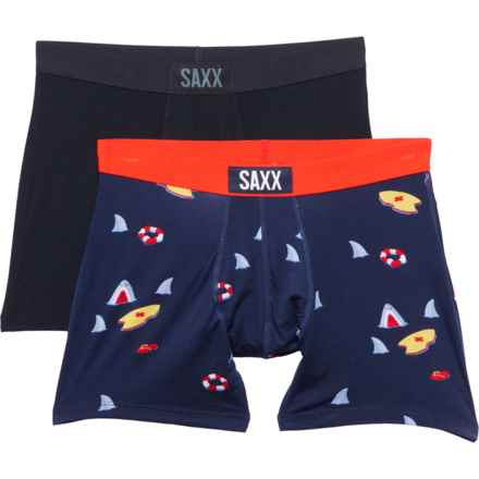 SAXX Vibe Super Soft Boxer Briefs - 2-Pack in Dwb Dangerous Waters/Black