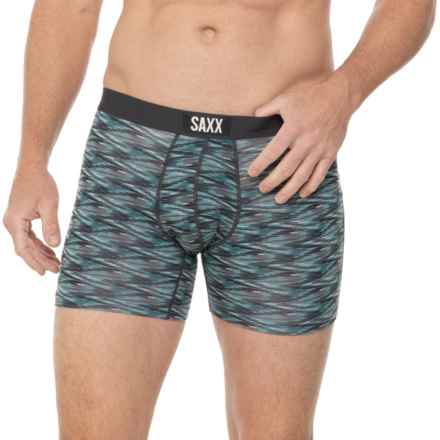 SAXX Vibe Super Soft Boxer Briefs in Action Spacedye Wd Teal