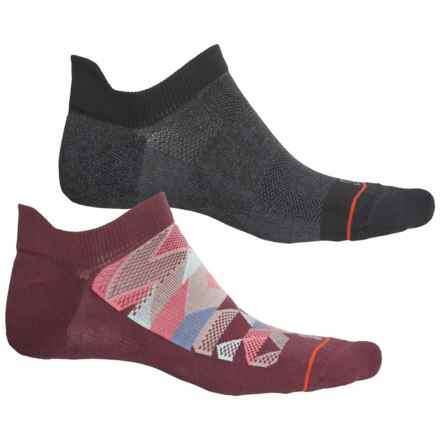 SAXX Whole Package Low-Show Socks - 2-Pack, Below the Ankle (For Men) in Park Lodge Geo/Black Hthr