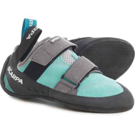 Scarpa Made in Europe Origin Climbing Shoes - Leather (For Men and Women) in Green/Blue