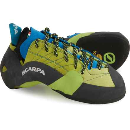 Scarpa Made in Italy Mago Climbing Shoes - Leather (For Men and Women) in Black/Lime