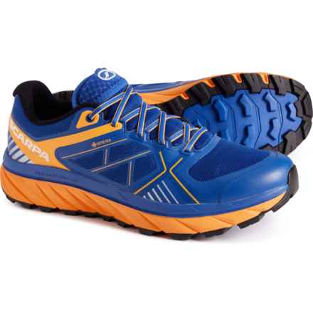 Scarpa Spin Infinity Gore-Tex® Trail Running Shoes - Waterproof (For Men) in True Blue Orange
