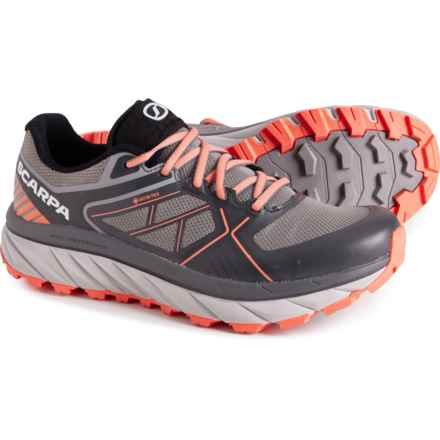 Scarpa Spin Infinity Gore-Tex® Trail Running Shoes - Waterproof (For Women) in Gray/Coral Red