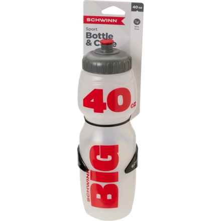 Schwinn Big 40 Sport Water Bottle and Bike Cage - 40 oz. in White