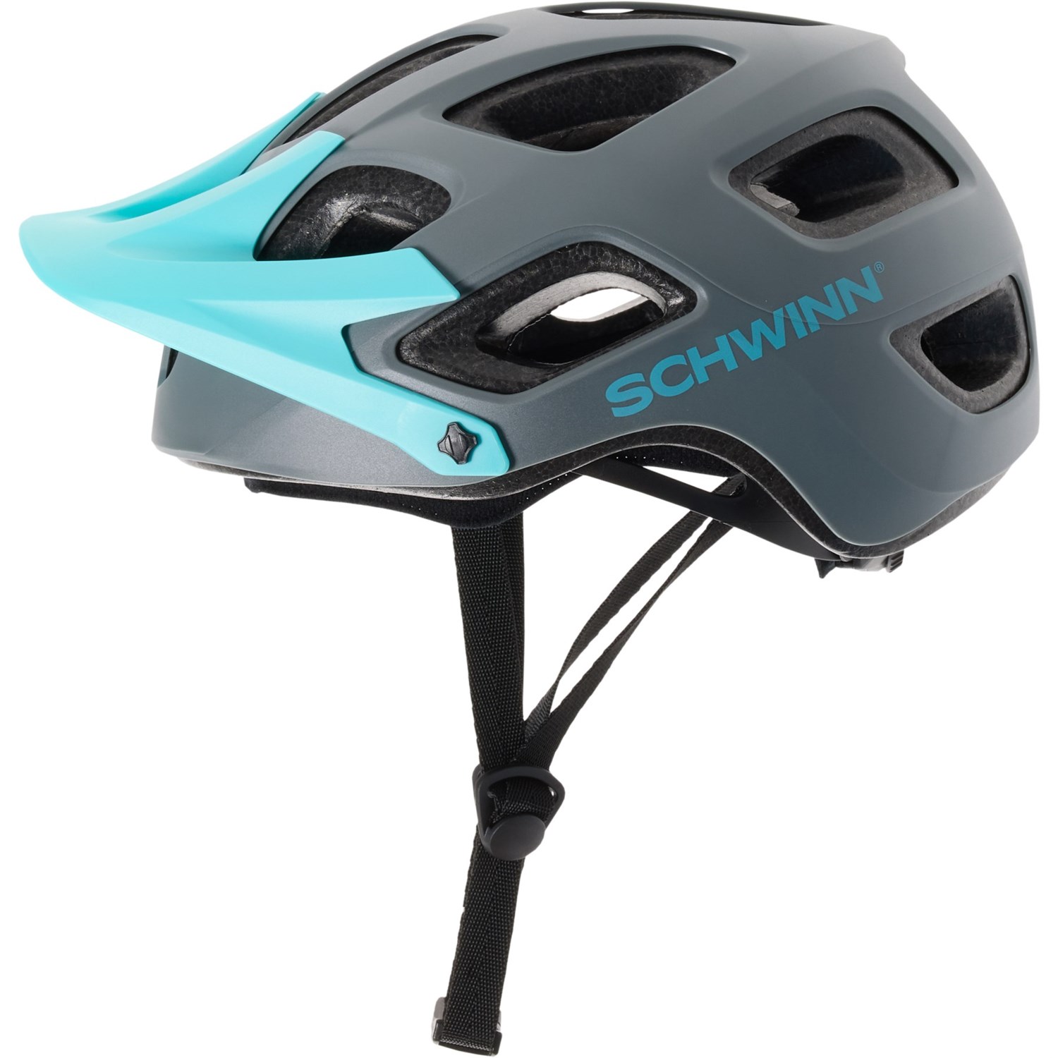 Schwinn Excursion Adult Bike Helmet, Ages 14+, Grey & Teal Schwinn Excursion Adult Bike Helmet, Ages 14+, Grey & Teal