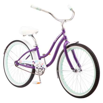Schwinn Life is good® Cruiser Road Bike - 24” (For Girls) in Deep Purple/Blue