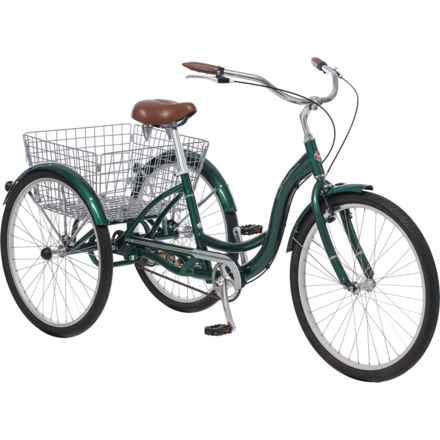 Schwinn Meridian Cruiser Bike Style Comfort Trike - 26” (For Men and Women) in Green