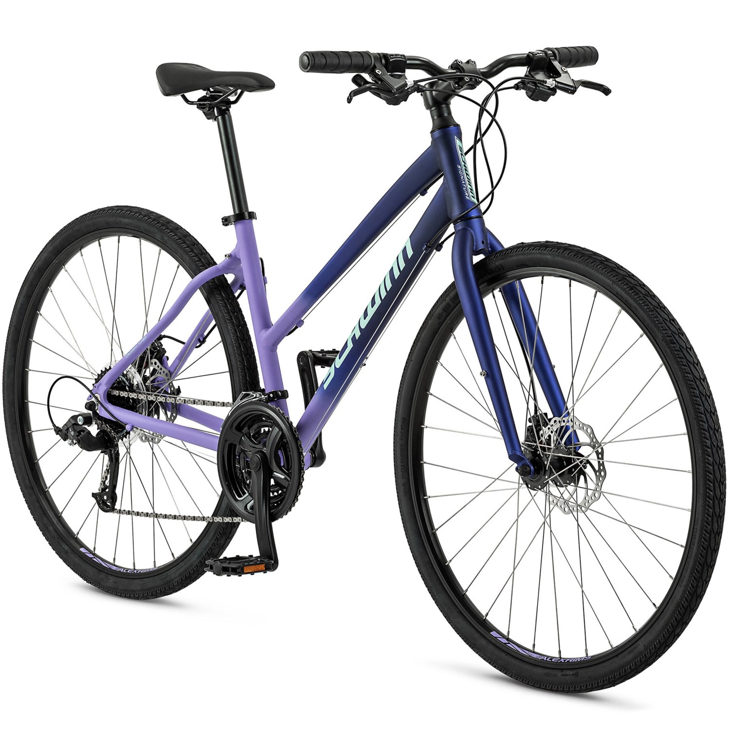 Schwinn Super Sport 700c Hybrid Road Bike Unisex Blue Lavender