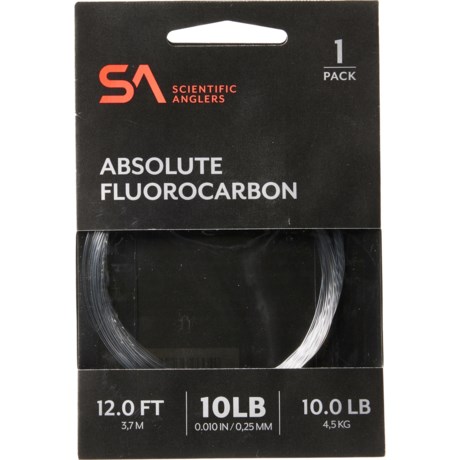 Scientific Anglers Absolute Fluorocarbon Leader - 12’, 10 lb. in Clear