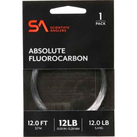 Scientific Anglers Absolute Fluorocarbon Leader - 12’, 12 lb. in Clear