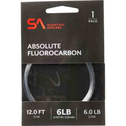 Scientific Anglers Absolute Fluorocarbon Leader - 12’, 6 lb. in Clear