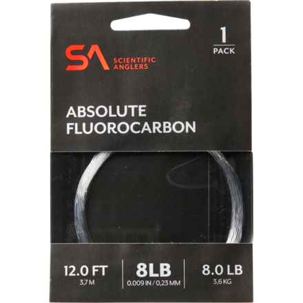 Scientific Anglers Absolute Fluorocarbon Leader - 12’, 8 lb. in Clear