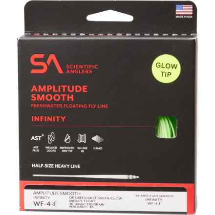 Scientific Anglers Amplitude Smooth Glow Tip Freshwater Floating Fly Line - WF-4-F in Optic Green/Mist Green/Glow