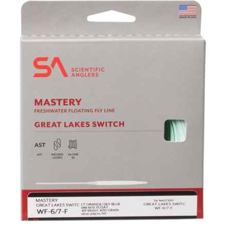 Scientific Anglers Mastery Great Lakes Switch Floating Fly Line - WF-6/7-F 400 gr in Light Orange/Sky Blue