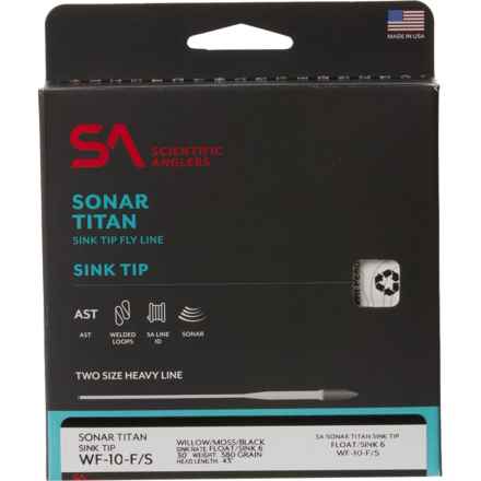 Scientific Anglers Sonar Titan Sink Tip Fly Line - WF-10-F/S in Willow/Moss/Black