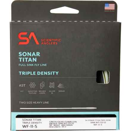 Scientific Anglers Sonar Titan Triple-Density Full Sink Fly Line - WF-11-S in Pale Green/Olive/Charcoal