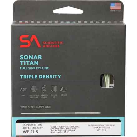 Scientific Anglers Sonar Titan Triple Density Full Sink Saltwater Fly Line - WF-11-S in Pale Green/Olive/Chartreuse