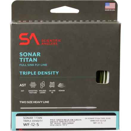 Scientific Anglers Sonar Titan Triple Density Full Sink Saltwater Fly Line - WF-12-S in Pale Green/Blue/Dark Green