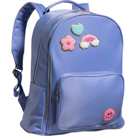 SCOOL DAZE Nylon Backpack (For Girls) in Blue Patches