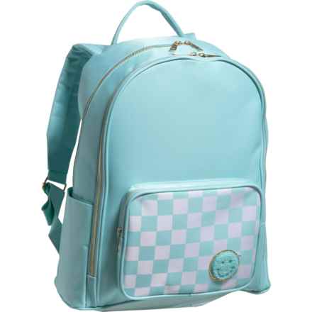 SCOOL DAZE Pocket Backpack (For Girls) in Aqua  Checker