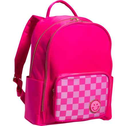 SCOOL DAZE Pocket Backpack (For Girls) in Hot Pink Checker