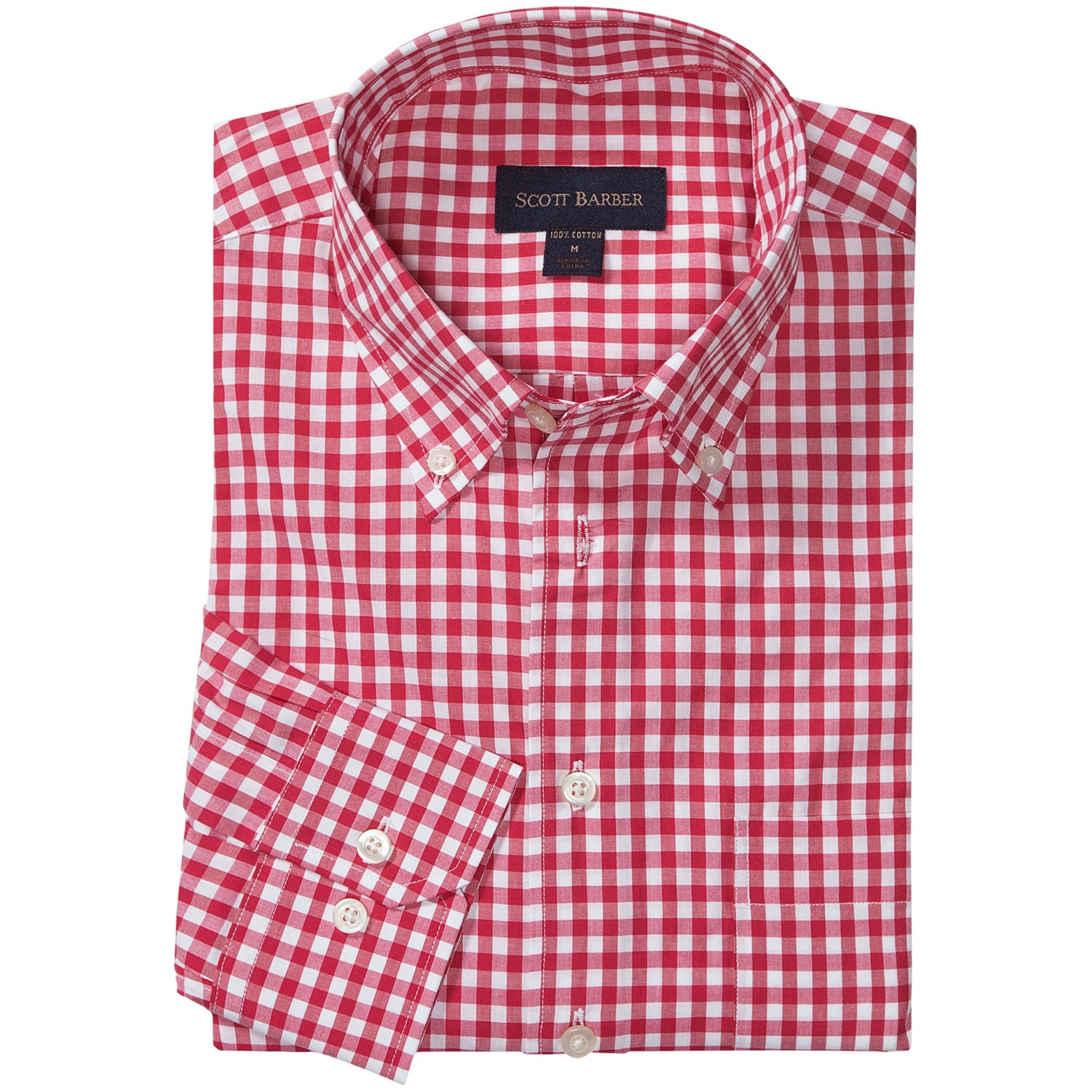 Scott Barber James Poplin Check Shirt (For Men) - Save 60%