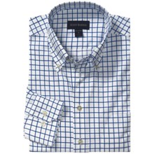 Scott Barber James Windowpane Sport Shirt - Long Sleeve (For Men) in White/Blue - Closeouts