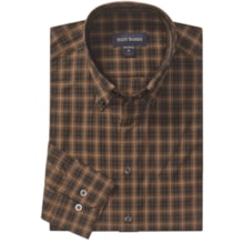 Scott Barber Spring James Sport Shirt - Cotton Plaid, Long Sleeve (For Men) in Brown/Black - Closeouts