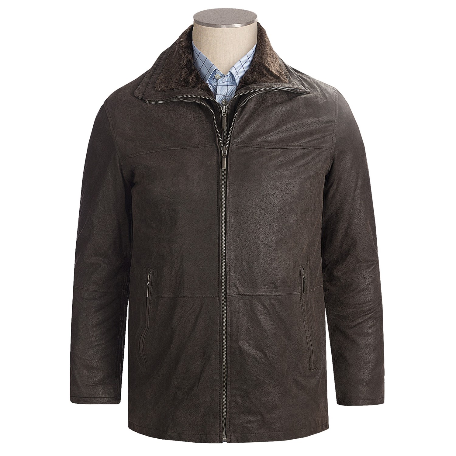 Scully Frontier Leather Car Coat (For Big Men) 5702K 41