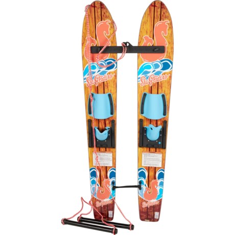 Sea Gliders Star Trainer Water Skis with Bindings - 46” (For Boys and Girls) in Multi