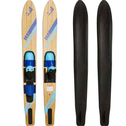 Sea Gliders Sun Fun Water Skis with Bindings - 62” in Multi