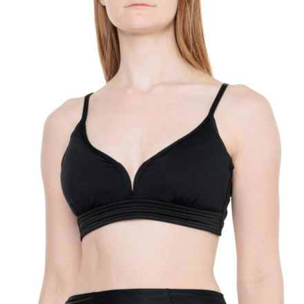 Seafolly Quilted Bralette Bikini Top in Black