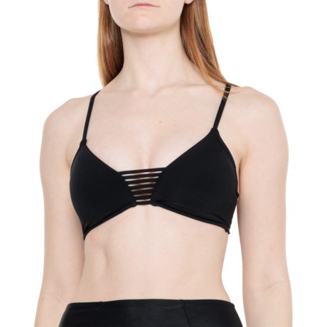 Seafolly Rouleau Bralette Bikini Top in Black