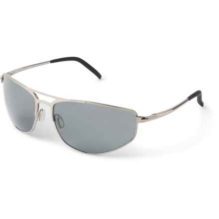 Serengeti Made in Italy Masten Sunglasses - Polarized, Mineral Glass Lenses (For Men) in Shiny Silver
