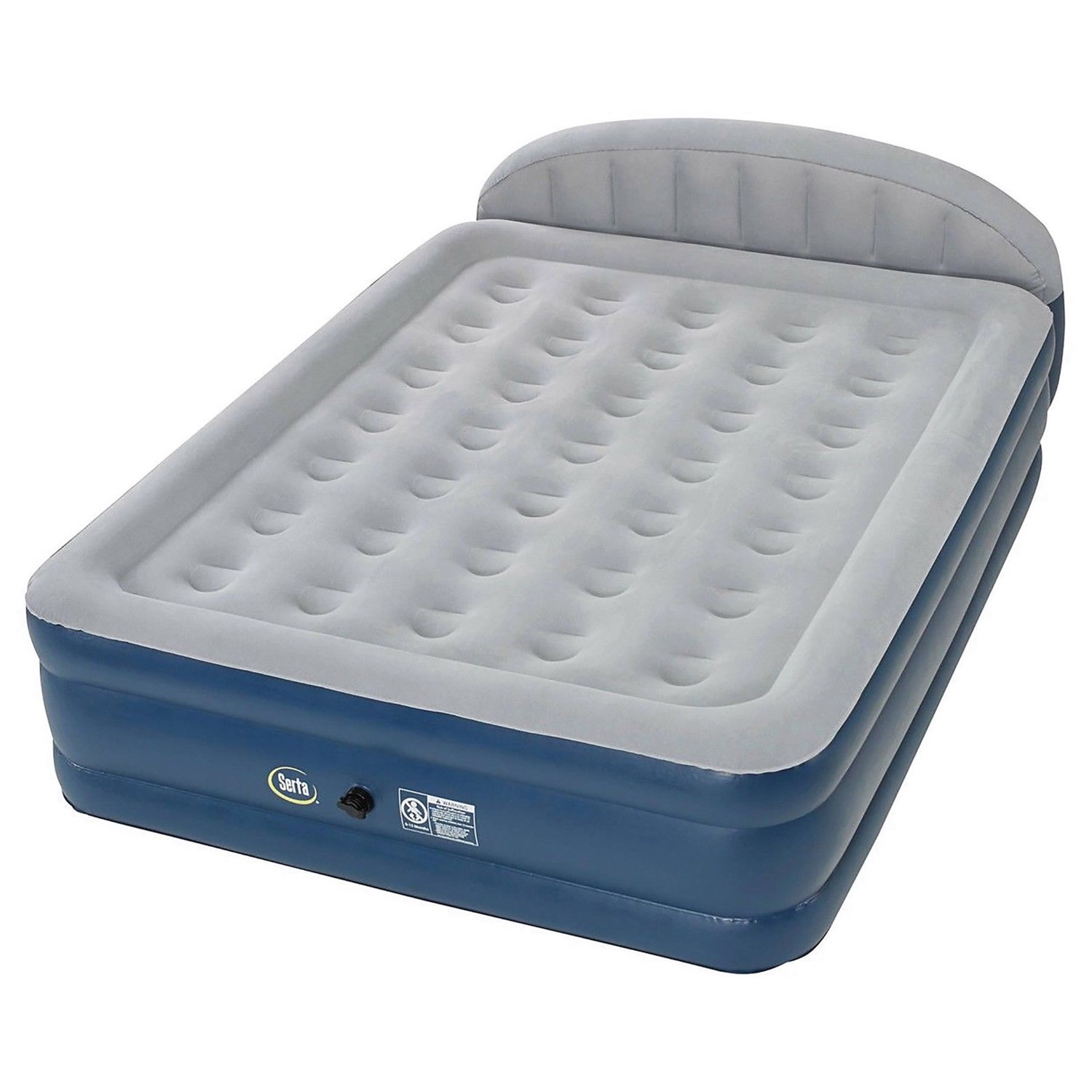 Serta 18" Raised Headboard Air Mattress - Queen, AC Pump