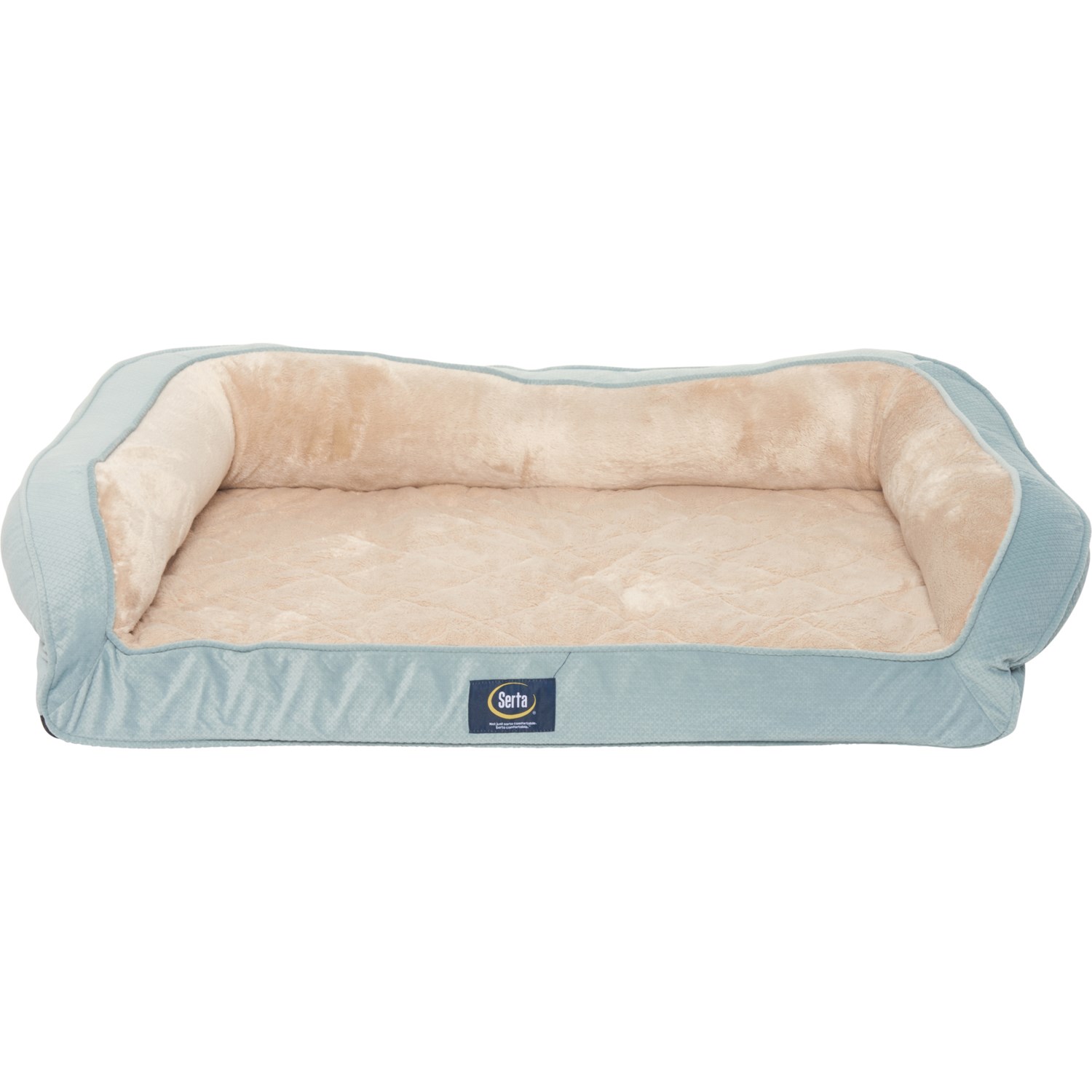 Serta Quilted Couch Dog Bed 38x27”, Blue Save 27