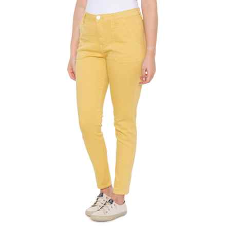 Seven7 Colored Twill Utility Skinny Ankle Jeans - High Rise in Sunflower