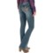 176HR_2 Seven7 Embroidered Fleur Flap Pocket Jeans - Bootcut (For Women)