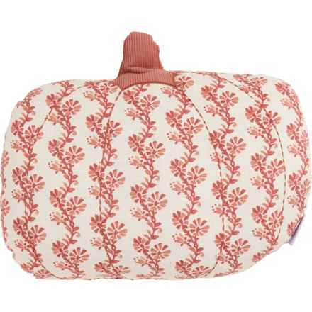 Shabby Chic Climbing Vines Stamp Pumpkin-Shaped Throw Pillow - 16x19” in Auburn