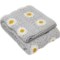 3MFVH_2 Shabby Chic Daisy Crochet Knit Throw Blanket - 50x60”