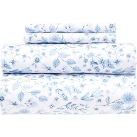 Shabby Chic Full Sandro Garden 100% Cotton Sheet Set - Indigo in Indigo
