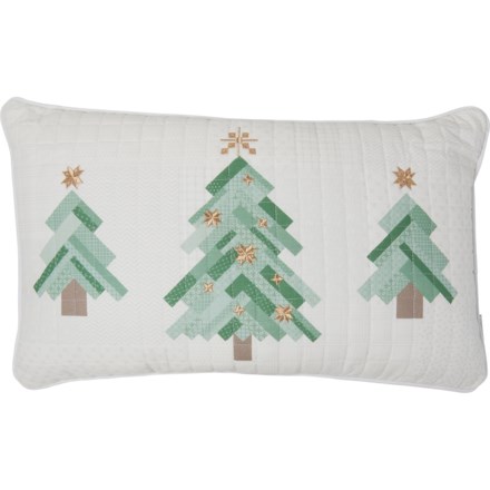 Red & White Ho Ho Ho Oblong Christmas Throw Pillow, 14x24