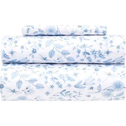 Shabby Chic Twin Sandro Garden 100% Cotton Sheet Set - Indigo in Indigo