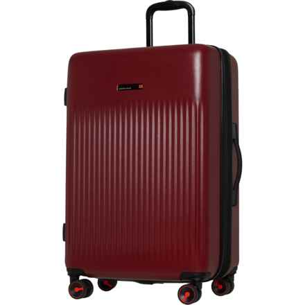 Sharper Image 25” Divider Spinner Suitcase - Hardside, Expandable, Burgundy in Burgundy