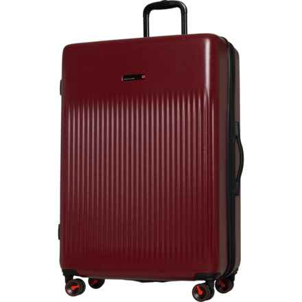 Sharper Image 29” Divider Spinner Suitcase - Hardside, Expandable, Burgundy in Burgundy
